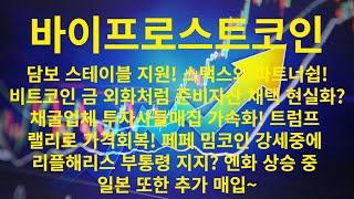 바이프로스트 비트코인 담보 스테이블 지원! 스택스와 파트너쉽!비트코인 금 외화처럼 준비자산 채택 현실화? 채굴업체 투자사들매집 가속화! 트럼프 랠리로 가격회복!