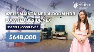 335 Serangoon Ave 3: 4-Room HDB Home Tour | Well-Maintained 4-Room HDB Located Beside NEX