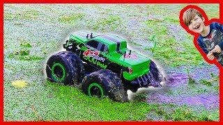 RC Monster Truck Really Rides on Water!