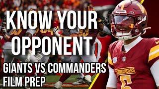 KNOW YOUR OPPONENT - NYG vs WSH Week 2 Film Prep STREAM