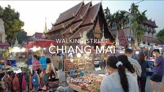 Chiang Mai Walking Street 2024 Night Market in Thailand Street View Walk