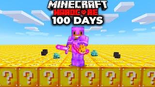 I Survived 100 Days in a LUCKY BLOCK SUPERFLAT World in Hardcore Minecraft... Here's What Happened