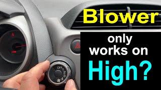 How to fix a fan that only works on high | Honda Fit