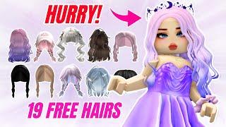 HURRY! GET 19 NEW FREE HAIR ITEMS  (ROBLOX)