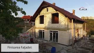 Construcția casei din cotelet in Moldova