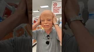 When she sees his head! 