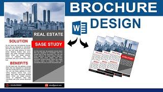 Printable Creative Brochure Design Using Microsoft Office Word (Brochure, Leaflet, Flyer Design)