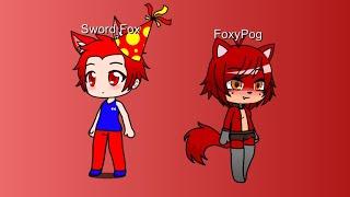 (Gacha Club)Sword Fox (Splendid) & FoxyPog OC Characters