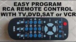 How to Program RCA 4 Device Remote Controller Easily