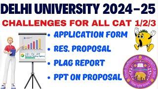 Delhi University PhD Admission 2024 II Be CAUTIOUS in filling APP form