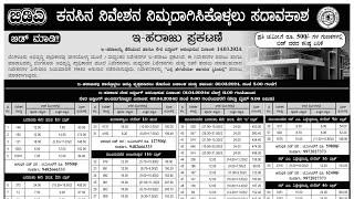 BDA Updated Latest BDA E Auction 14th March 2024 Banashankari Vishveshwaraiah Anjanapura Kumarswamy