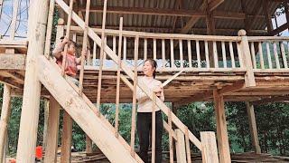 Build stair and second floor railings for safety - single mother life