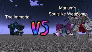 The Immortal vs Marium's Soulslike Weaponry | Minecraft  Mob Battle