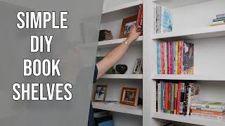 How to Build Simple Built In Book Shelves