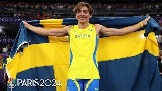 Swedish announcers have ELECTRIC call of Mondo Duplantis' pole vault world record | Paris Olympics