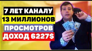 7 лет ютуб каналу Drugan17 / розыгрыш 1000 рублей  / 13 миллионов просмотров, 6227$ с монетизации