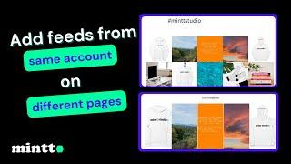 Mintt - Instafeed / Instagram Feed - Add multiple feeds to different pages (same Instagram account)