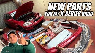 TESTING MY NEW TB ON THE K SERES CIVIC + NEW PARTS