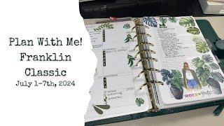 Plan With Me || Franklin Classic || Rainforest Green ANNA Binder! || July 1- 7th, 2024