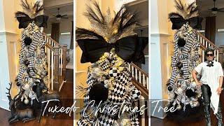 Stunning Harlequin Christmas Tree | Elegant Tuxedo Christmas Tree | Holiday Decor Inspiration