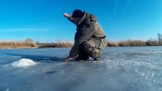 Безмотылка в деле лов плотвы на озере с ямы.