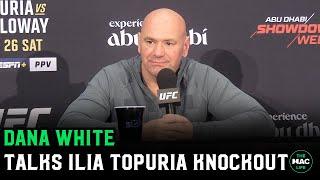 Dana White reacts to Ilia Topuria vs. Max Holloway KO: “If you keep clipping legends…”