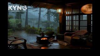 Fireplace, LOfi with Crackling Fire & ️ Rain Sounds, Fireplace Ambience, Calm Rain, LOfi
