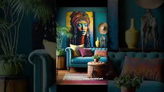 Adorn your living area with stunning canvas paintings #digitalart #decore #home #art #visualai