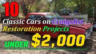 Top 10 Rare Classic Cars on Craigslist | Restoration Projects | Vintage American CARS