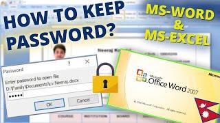 How To Keep Password on Ms-Word & Ms-Excel in Nepali?