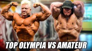 URS RETA SIN CAMISETA A SAM SULEK EN EL GYM ASI ES UN TOP OLYMPIA VS AMATEUR - Victor Valdivia