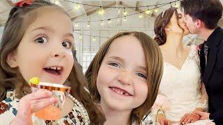 BEAUTiFUL WEDDiNG DAY!! Celebrating our Friends so we Dress Fancy! Adley Niko & Navey make Art Gifts