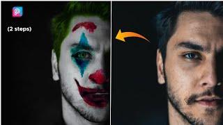 How to make joker face photo editing in picsart || PicsArt joker photo editing