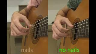 NAILS vs NO NAILS | Classical Guitar