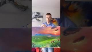 Пейзаж выполнен акрилом на холсте размером 50х70 см. (9000 р)
