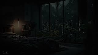 Midnight Bedroom Ambience - Sleep well listening the sound of rain covering all the mystery forest