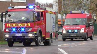 LF20 + ELW1 der Freiwilligen Feuerwehr der Stadt Kleve auf Einsatzfahrt