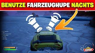 Benutze eine Fahrzeughupe nachts Fortnite Battle Royale Albtraum Fünf