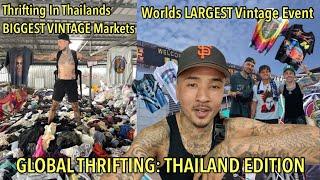 THRIFTING in Thailands CRAZIEST VINTAGE Markets | HIDDEN Warehouse & Vintage Never Die Event 