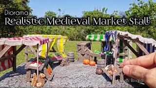 DIY Realistic Medieval Market Stall Diorama | Step-by-Step Tutorial