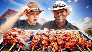 Texas BBQ Chef tries Chinese BBQ Skewers for the First Time