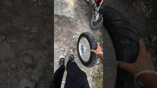 New alloy wheel install  #splendor #modified #viralvideo #rohitdingaan #trending #shortvideo