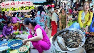 Chợ quê Mùa Lũ 2024 - Gặp mấy chị bán núm quá dễ thương chợ Mỹ Hiệp An Giang