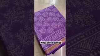 New Kota doria sarees by #silkcottonhandicrafts #sareelove #kotadoria #kotasaree