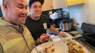 Cooking Typical Hawaiian Style - Stuffed Uhu