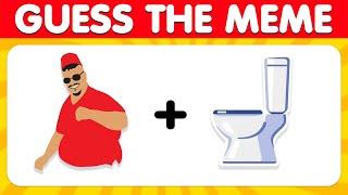 Guess The Meme By Emoji | Wednesday, Skibidi Toilet, One Two Buckle My Shoe, Skibidi Dom Dom Yes Yes