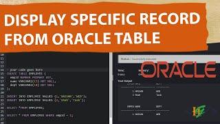 How to Display Specific Record from Table in Oracle Database