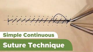 Suture Techniques and Training Series: Simple Continuous Suture (Running Suture - Baseball Stitch)