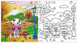 Color With Me (ASMR)  | Fuzzy Hygge & Ohuhu Markers!