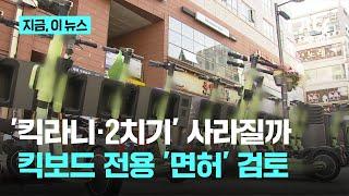 도로 위 무법질주 전동 킥보드…"전용 운전면허 신설 검토"｜지금 이 뉴스